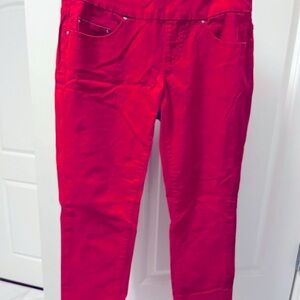 Jag Jeans Vibrant Red pull on Denim Pants